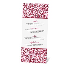 Vintage Damask Menu Card