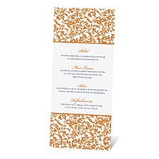 Vintage Damask Menu Card