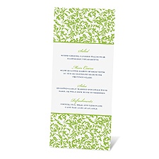 Vintage Damask Menu Card