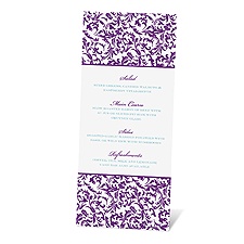 Vintage Damask Menu Card