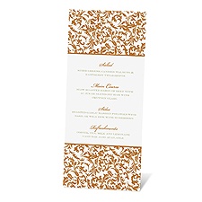 Vintage Damask Menu Card