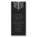 Damask Heart Invitation - Black