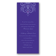 Damask Heart Wedding Invitation - Orchid