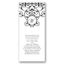 Vine Monogram Invitation - White