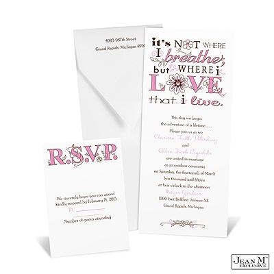 Artistic Poetry Invitation - Bubble Gum