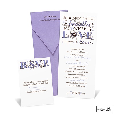 Artistic Poetry Invitation - Orchid