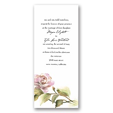 Elegant Rose Wedding Invitation - Tea Length