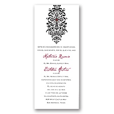 Damask Cross Wedding Invitation
