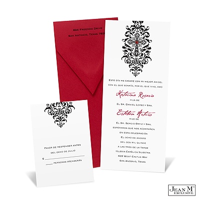 Damask Cross Invitation