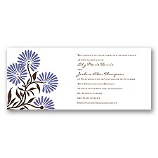 Whimsical Floral Wedding Invitation - Lilac