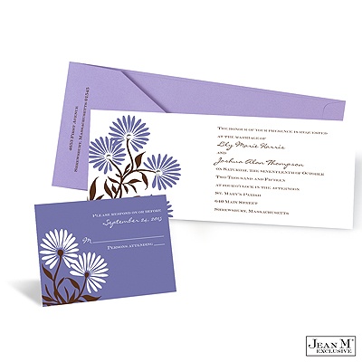 Whimsical Floral Invitation - Lilac