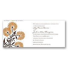 Whimsical Floral Wedding Invitation - Poppy