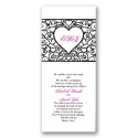 Filigree Heart Monogram Invitation