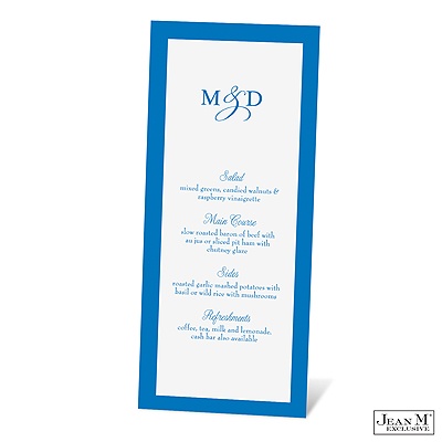 Bold Border Menu Card