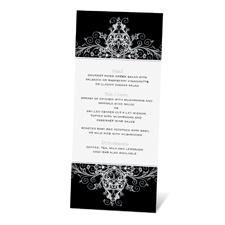 Flowing Filigree Menu Card - Stainless