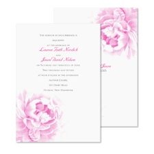 Perfect Peony Wedding Invitation