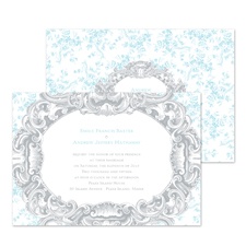 Vintage Toile Wedding Invitation
