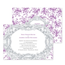 Vintage Toile Wedding Invitation