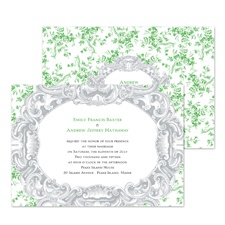 Vintage Toile Wedding Invitation