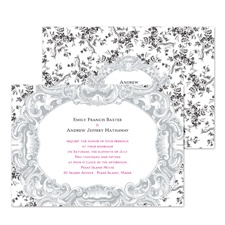 Vintage Toile Wedding Invitation