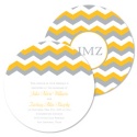 Chevron Style Invitation - Marigold