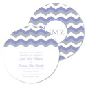 Chevron Style Invitation - Orchid