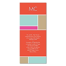 Color Blocks Wedding Invitation