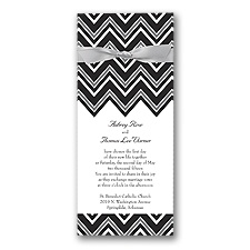 Sleek Chevron Wedding Invitation