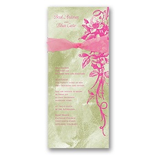 Beautiful Bouquet Wedding Invitation - Fuschia/Margarita