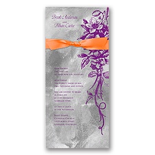 Beautiful Bouquet Wedding Invitation - Grapevine/Pewter