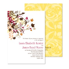 Fall Flourish Wedding Invitation