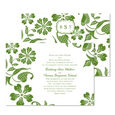 Detailed Floral Wedding Invitation