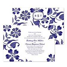Detailed Floral Wedding Invitation