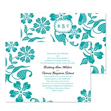 Detailed Floral Wedding Invitation