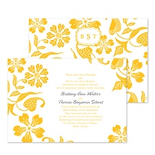 Detailed Floral Wedding Invitation