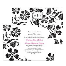 Detailed Floral Wedding Invitation