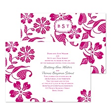 Detailed Floral Wedding Invitation