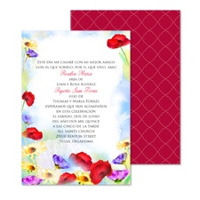 Watercolor Garden Wedding Invitation