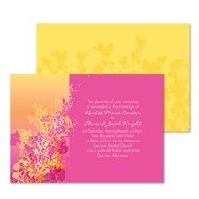 Ombre Garden Wedding Invitation - Canary