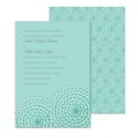 Ruffled Flowers Wedding Invitation - Aqua