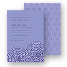 Ruffled Flowers Wedding Invitation - Orchid