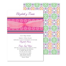 Colorful Mosaic Wedding Invitation