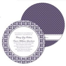 Perfectly Patterned Wedding Invitation - Round