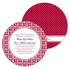 Perfectly Patterned Wedding Invitation  - Round