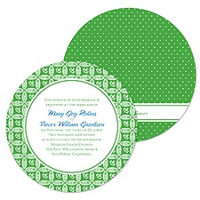 Perfectly Patterned Wedding Invitation - Round