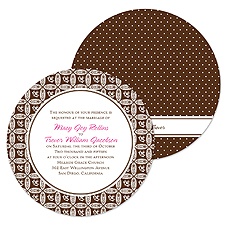 Perfectly Patterned Wedding Invitation - Round