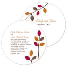 Rustic Leaves Wedding Invitation