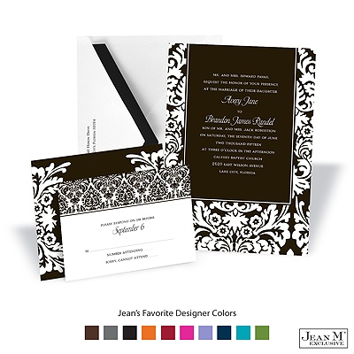 Dramatic Damask Invitation