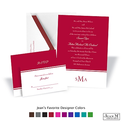 Colorful Monogram Invitation