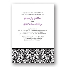 Band of Damask Wedding Invitation